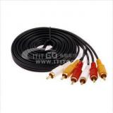 3 Meter drei zu drei sechs mutige Gold Lotus Kopf Audio Verbindungideo linie 3rca groß linie