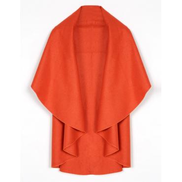 heiß seeling Damen casual Breite ReVers Wolle Jacke lässig kurze Ärmel ungewöhnlich weite Jacke Cape Schal Mantel