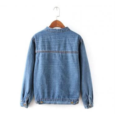 Mode Herbst Vintage Damen und Jeans Jeans Jacke Locker Damen kurze Jeans Jacke Jacken für Damen Outwear