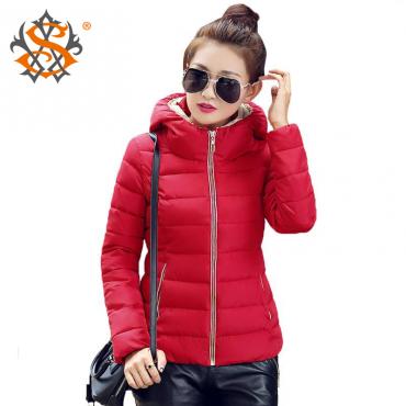 Winter Jacke Damen einen Parka slim Baumwolle Gepolsterte  hohe Hals Süssigkeiten Farbe BaumwollJacke Mantel plus Size