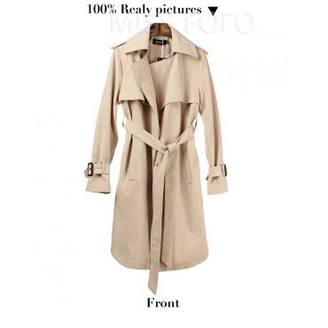 neue Frühjahr casual Mode Damen Trenchcoat lange OberBekleidung frei Kleider für Lady c0246 gute Qualität