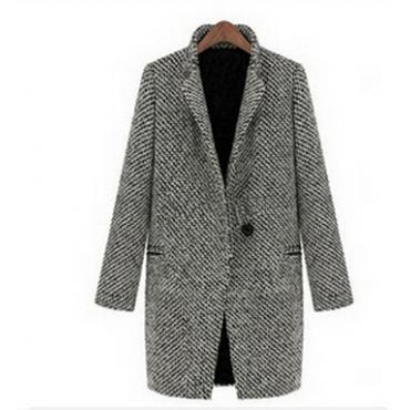 kostenLoser Versand elegante Damen Winter woll Mäntel plus Size Grauen warm Baumwolle graben laides sAmt Dicken Jacke