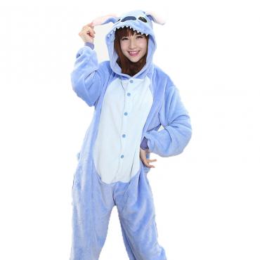 EinHorn stitch Panda unisex Flanell Kapuzenpulli Pyjama kostüm Cosplay Tier Onesies Nachtwäsche für Männer Damen