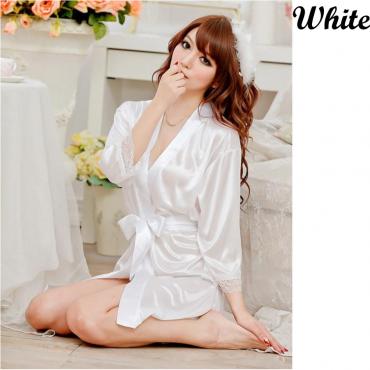 neue heiß sexy Damen Satin Spitzen Robe Nachtwäsche an 5 Farben Nachthemden indoor Bekleidung Versandkosten