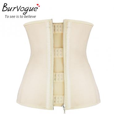 burVogue Stahl knochen Korsett latex underbust Taille Ausbildung cincher Korsett und Bustier für Frau Schwarzer corselet