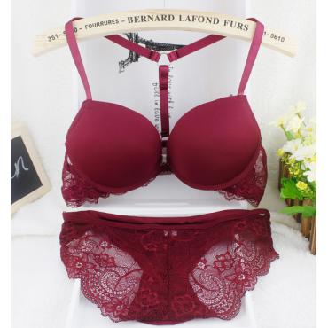 neue Marke Damen Unterwäsche BH Sets BH und hohl Höschen Spitzen BH sexy push up BH und slip legt BH dessous