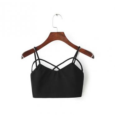 Modebewusste Damen Gepolsterte  BH Dralette Bluse Bustier Weste Pflanzliche Tank Tops Versandkosten