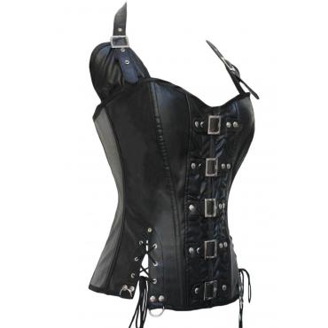 Damen der Mode plus Size Korsett corpetes e espartilhos kaffee und Schwarzen gurt Steampunk Korsett lc5342 cinta Mode