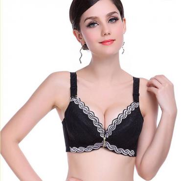 weibliche Unterwäsche kleinen busen push up BH Minimizer tief vs 3 cm Dicken Gepolsterte  Büstenhalter Spitzen BHs