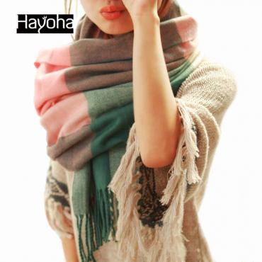 190 * 60cm Mode Wolle Winter Schal Damen sPanien Schal karierten Dicke Schals und Halstücher für Damen