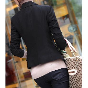 Mode für Damen Mantel slim büro Damen Blazer Freizeit neue Button Jacke Anzug