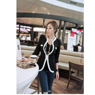 Mode Herbst Winter Lockere Blazer Jacke Damen slim welle v Hals Knopf Blazer Feminino Damen Mantel Blazer