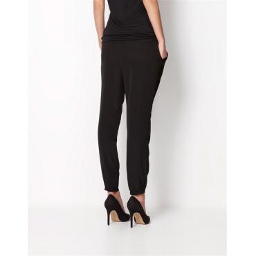 heißes Verkauf free Marke Locker Damen Hosen Einfarbig Tunnelzug elastischen Bund bequem in voller länge Chiffon