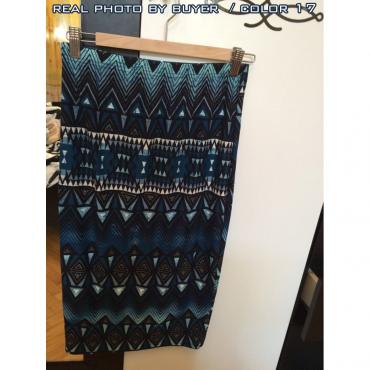 Frühjahr Sommer Vintage Mode gedruckten BleiStift Rock Midi Damen Knielangen elastischen hohe Taille Damen Röcke