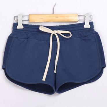 kostenLoser Versand Marke Mode Sommer Sport und FreiZeit elastischen Bund Damen Damen kurz Feminino lässig Shorts