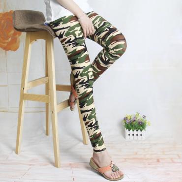Frühjahr Sommer Damen Sport Leggings fitness Camouflage Hose 100% Baumwolle leggins Hochelastischen