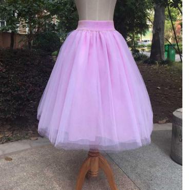 neuer puff Chiffon tüll Rock Weisse Damen faldas hohe Taille Midi Knielangen Chiffon und Grösse der grunge jupe weib