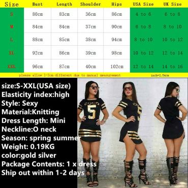 2 Farben s xxl sexy Kleider neue Damen getrennte Mini Club im Sommer Bodycon Kleid Mode 5 pailletten Print