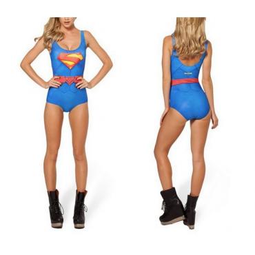 Bikini Body ich bin Batman Superman ist wonder Woman Badeanzug Digital Printing Drucken Badehosen Damen ein Stück