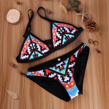 heiße Damen Bikinis Set neuen Bikini teilen Baden Digitaldruck Floral Bademode weibliche Person Bikini Verband