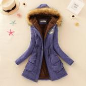 Winter Damen Mantel Parka lässig Outwear Militärische KapuzenMantel WinterJacke Damen Pelzmäntel Frau Kleidung Manteau