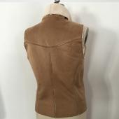 die neuen Wintermantel Wildleder Mantel Fashion Faux Pelzkragen Weste Weste warme Mantel OberBekleidung brown xxl