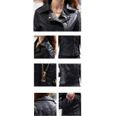 neuer Frühling Damen Lederjacke Rot Schwarz kb620 plus Size Jacken