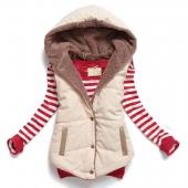 heiß Verkaufen Damen BaumwollJacke Ärmellose Damen Mantel Hoody Winter Baumwolle Dicken Damen Jacke