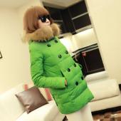 neue Mode Damen Mantel Winter hin Parkas Fell dick gefütterten Pelzkragen Süssigkeiten Farbe Ente Daunenjacke