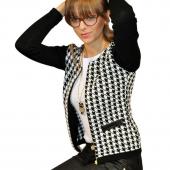 heißes neues Damen im Herbst im Frühjahr lange Ärmel Jacke um Hals kurze Jacke Outwear