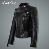 neue Mode Herbst Winter Damen Marke Faux weichen Lederjacken Schwarzen Blazer reißverschlüsse Mantel Motorrad