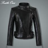 neue Mode Herbst Winter Damen Marke Faux weichen Lederjacken Schwarzen Blazer reißverschlüsse Mantel Motorrad