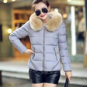 Herbst und Winter Jacke Damen Mantel Parka Pelzkragen Grösse Damen Baumwolle Gepolsterte  Jacke Mantel Bonbonfarben