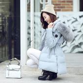 Winter Jacke Damen Grosse Pelzkragen Vermummte Baumwolle unten Parka weibliche Outwear für Damen