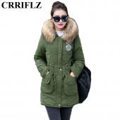 Winter Womens Parka lässig Outwear Militärische Kapuzen Mantel WinterJacke Damen Pelzmäntel Damen Winter
