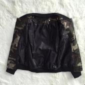 Tarnung Damen Männer liebende Harajuku Lederjacke im Herbst casaco Feminino casual Mantel weibliche