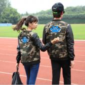 Tarnung Damen Männer liebende Harajuku Lederjacke im Herbst casaco Feminino casual Mantel weibliche