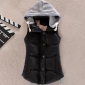 fionto Damen Winter Weste auf Baumwolle lässig Temperament slim Weste Mantel Verhüllten Winter warme Jacke und oberbekl