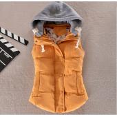 Damen watte Kragen Kapuze runter Weste Versandkosten heiß Hochwertige neue weibliche Winter warme Jacke