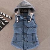 Damen watte Kragen Kapuze runter Weste Versandkosten heiß Hochwertige neue weibliche Winter warme Jacke