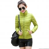 im Herbst Jacke Damen stehen Kragen lange Ärmel kurzen absatz Dünne und leichte Jacke weibliche Mantel Grosse meter Frau