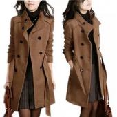 neue Damen graben Wolle Mantel Winter slim gefütterten Mantel Wintermäntel lange OberBekleidung für Damen qb323