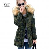 neue Frau Wintermantel wadded Jacke mittellang und Grösse 4xl Parka Pelzkragen Verdickung Hood abrigos weibliche snow