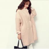 Winter Mode Damen neue Jacke lange Ärmel mittlerer bis hoher Qualität Wolle Jacke Locker super warm Wolle und Fell