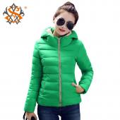 Winter Jacke Damen einen Parka slim Baumwolle Gepolsterte  hohe Hals Süssigkeiten Farbe BaumwollJacke Mantel plus Size