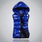 Damen Herbst und Winter fünf neue slim Kapuzen Baumwolle Weste Mode glänzend weibliche Models auf Weste