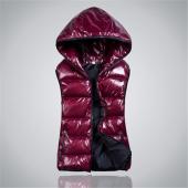 Damen Herbst und Winter fünf neue slim Kapuzen Baumwolle Weste Mode glänzend weibliche Models auf Weste