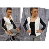 Mode neue slim Damen Damen Anzug Mantel Jacke reißverschluss Schwarz Weisse Farben Winter Jacken und Mäntel