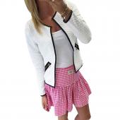 jimshop Damen höchstens neue Herbst Damen lange Ärmel gitter Tartan Strickjacke Mantel Jacke Outwear Bluse Versandkost