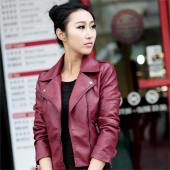 Motorrad kurzMantel falsche Lederjacke Damen slim biker weich reißverschluss Mädchen Leder jaquetas de couro Damen